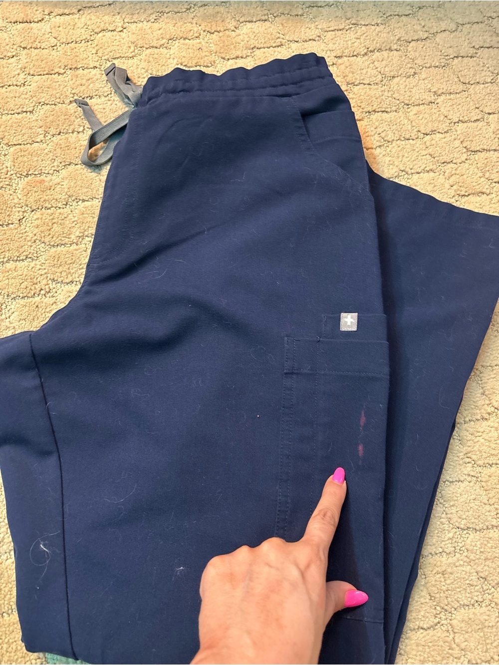 Figs navy blue set crew neck top (medium) with Yola pant (M/P) - Picture 2 of 6